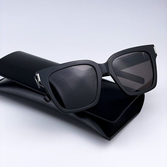 NEW Saint Laurent New Wave SL507 001 Black Gray Square Unisex Sunglasses - Picture 15 of 15